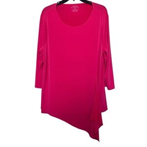 Chico’s Women’s Sz 3(XL) The Ultimate Tee 3/4 Sleeve Asymmetrical Hem